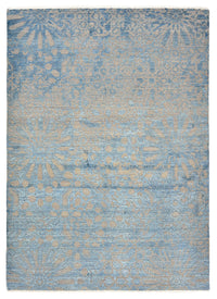 Designer Teppich - 240 x 173 cm - seeblau