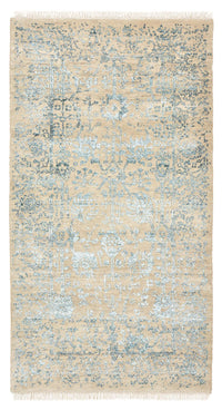 Designer Teppich - 137 x 76 cm - hellbeige