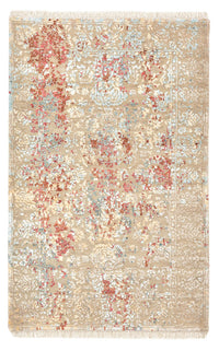 Designer Teppich - 124 x 81 cm - hellbeige