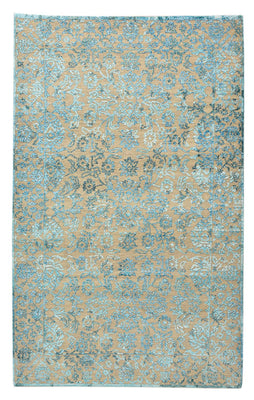 Designer Teppich - 150 x 95 cm - hellblau