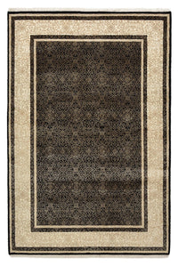 Designer Teppich - 181 x 123 cm - dunkelbeige