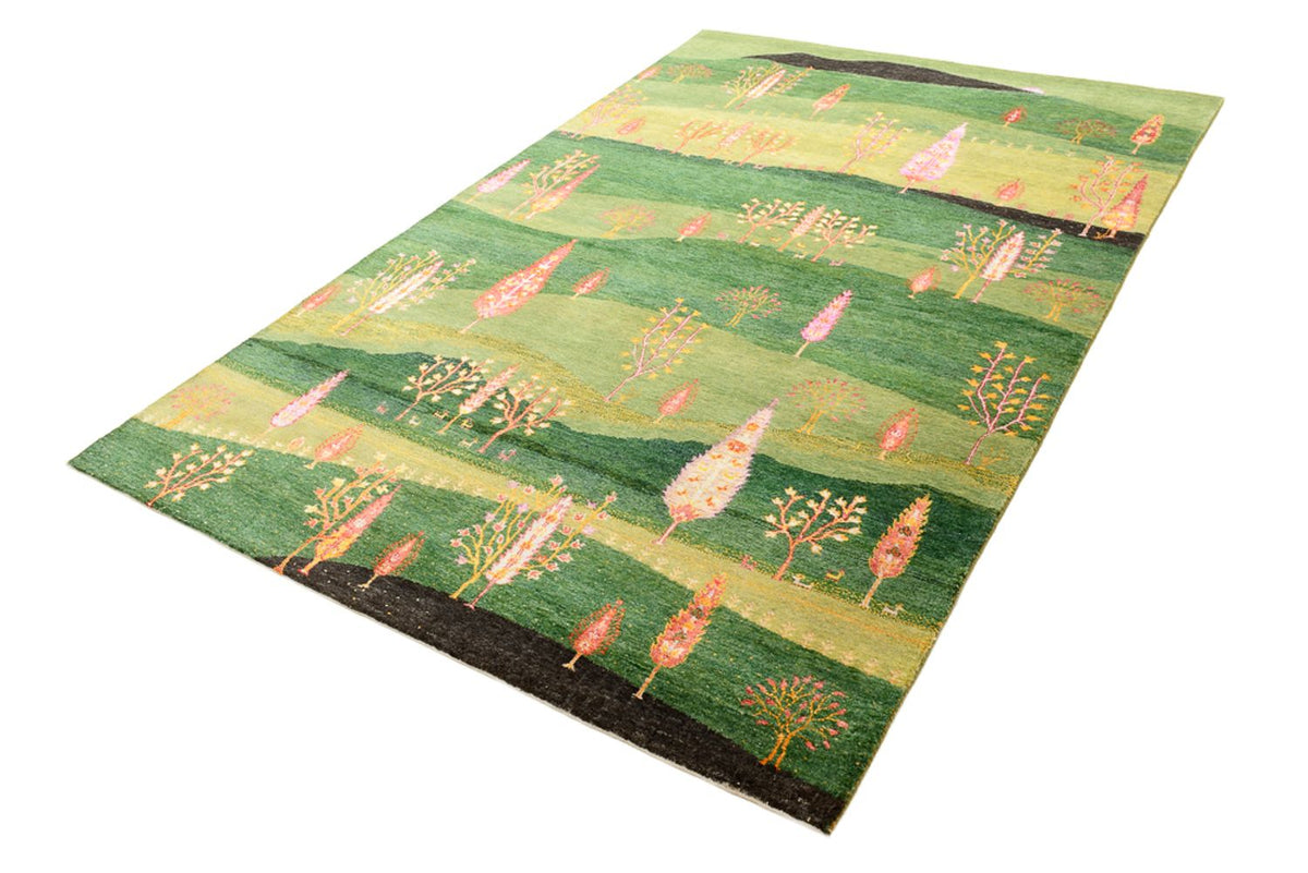 Gabbeh Teppich - Loribaft Indus - 172 x 247 cm - grün