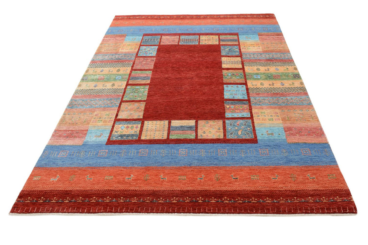 Gabbeh Teppich - Loribaft Indus - 242 x 176 cm - mehrfarbig