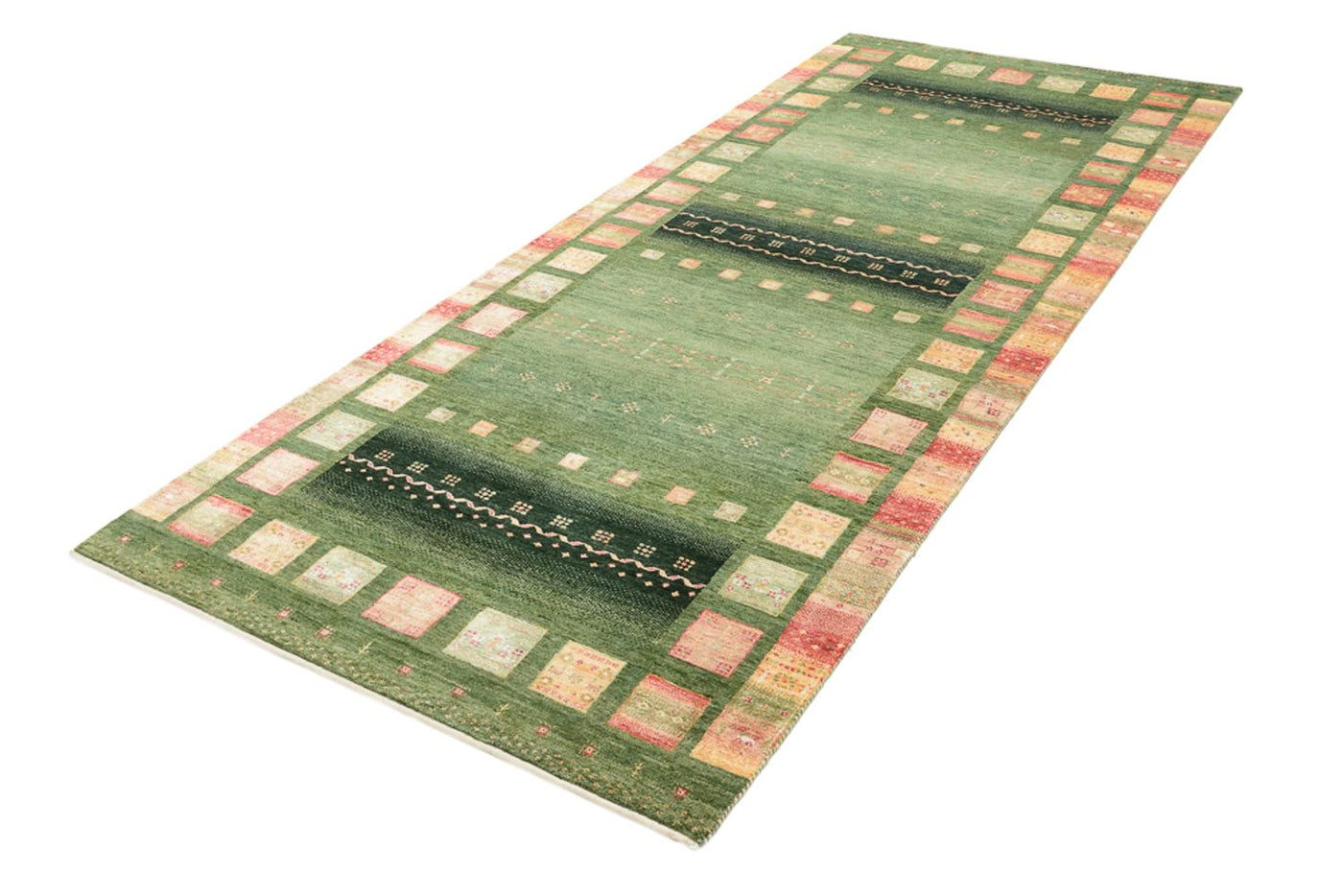 Läufer Gabbeh - Loribaft Indus - 301 x 129 cm - mehrfarbig