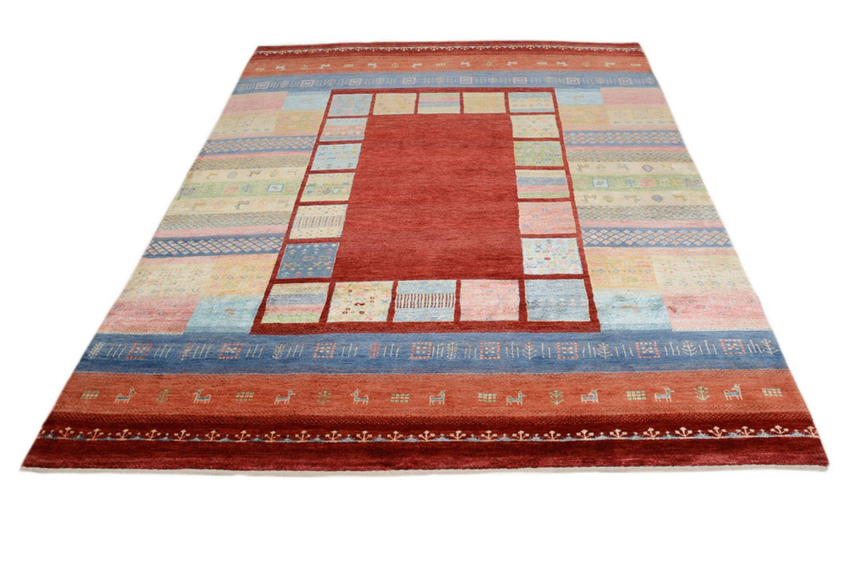 Gabbeh Teppich - Loribaft Indus - 241 x 178 cm - mehrfarbig