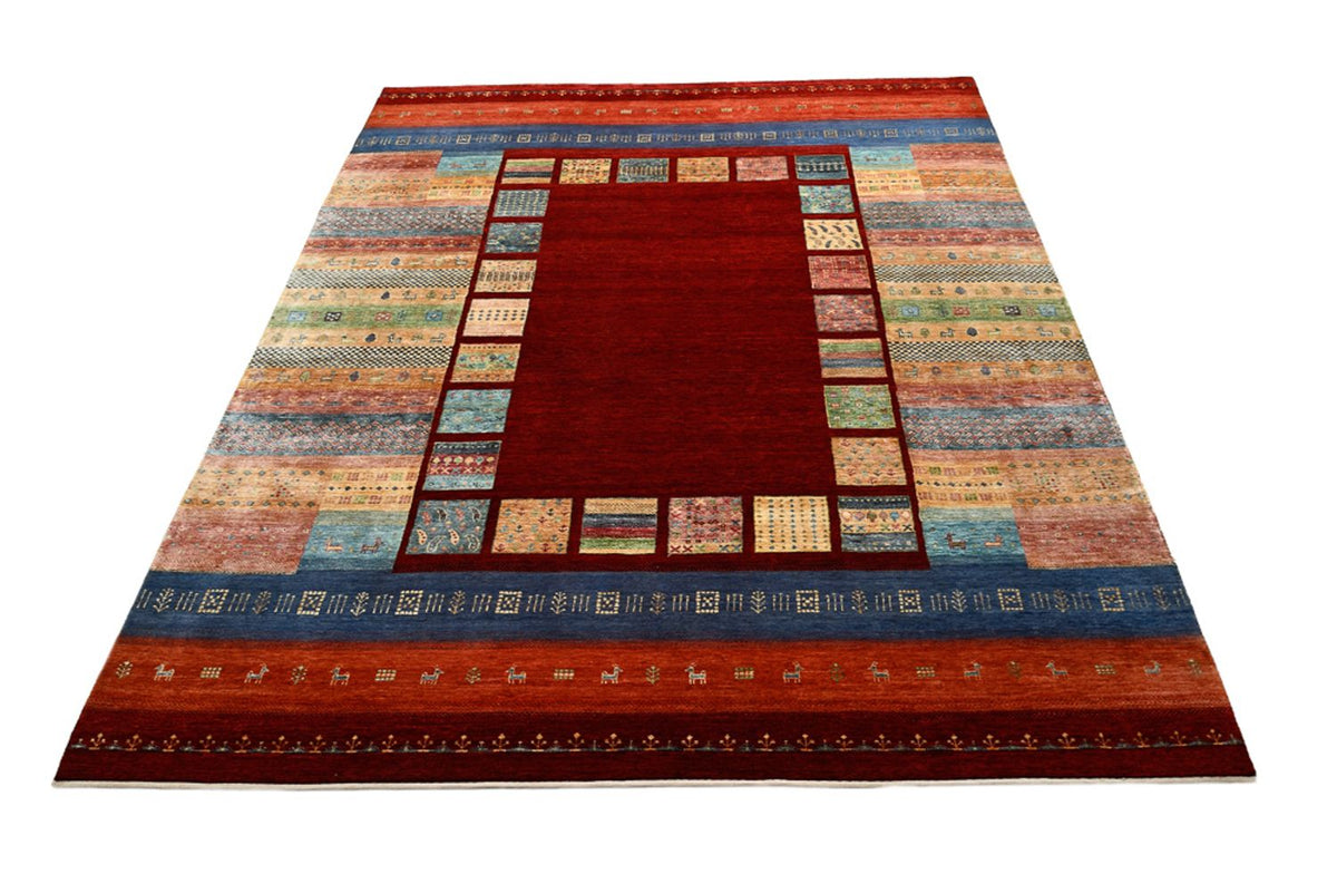 Gabbeh Teppich - Loribaft Indus - 336 x 254 cm - rot