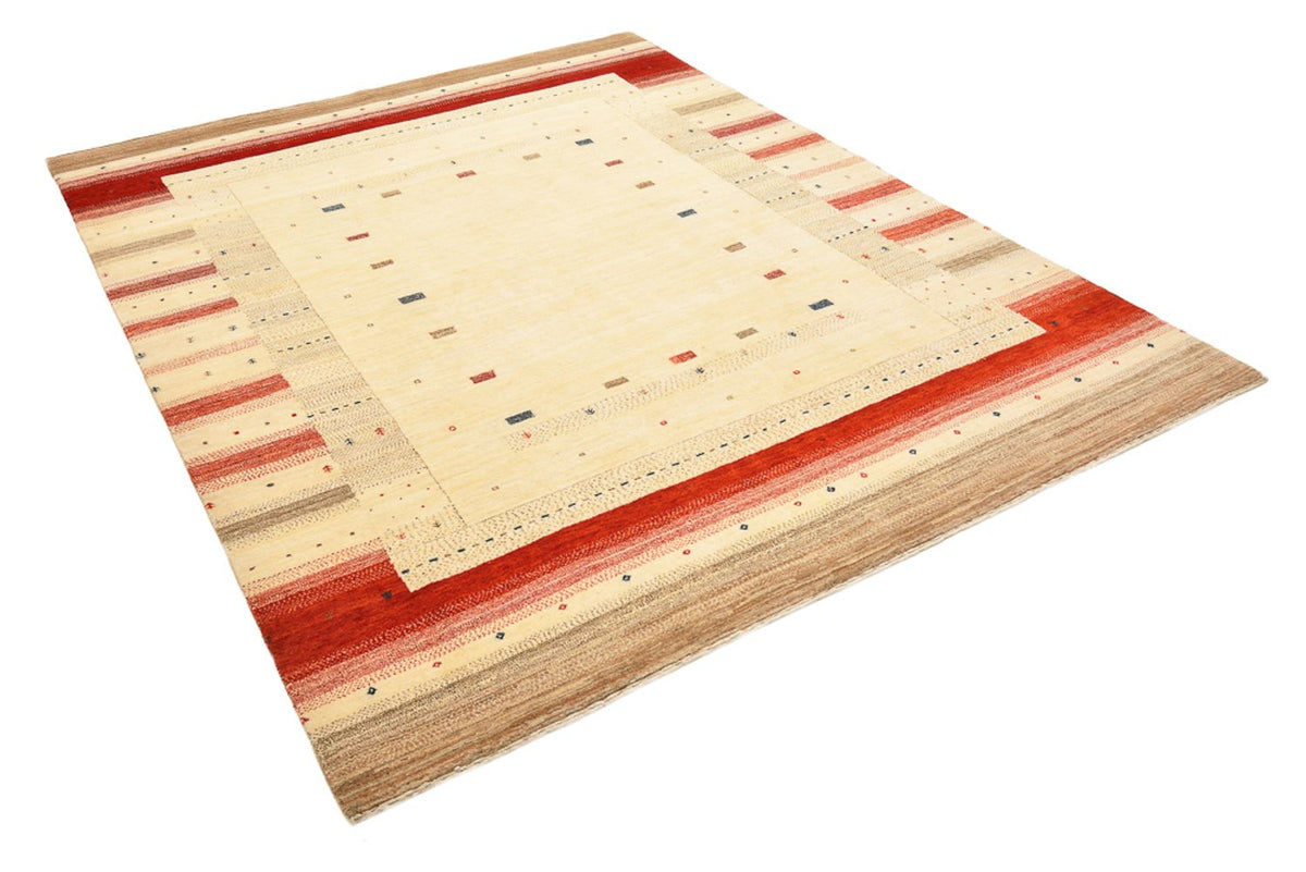 Gabbeh Teppich - Loribaft Indus - 248 x 195 cm - hellbeige