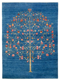 Gabbeh Teppich - Loribaft Indus - 243 x 177 cm - blau