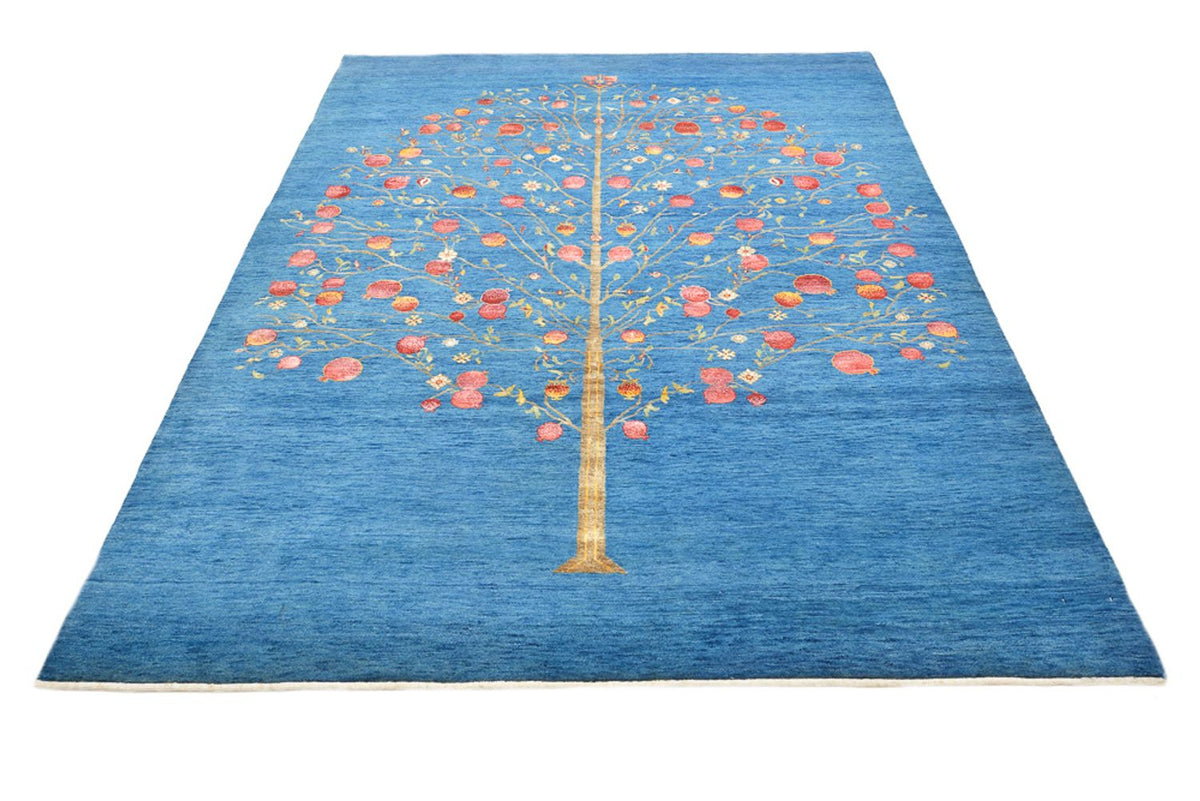 Gabbeh Teppich - Loribaft Indus - 243 x 177 cm - blau