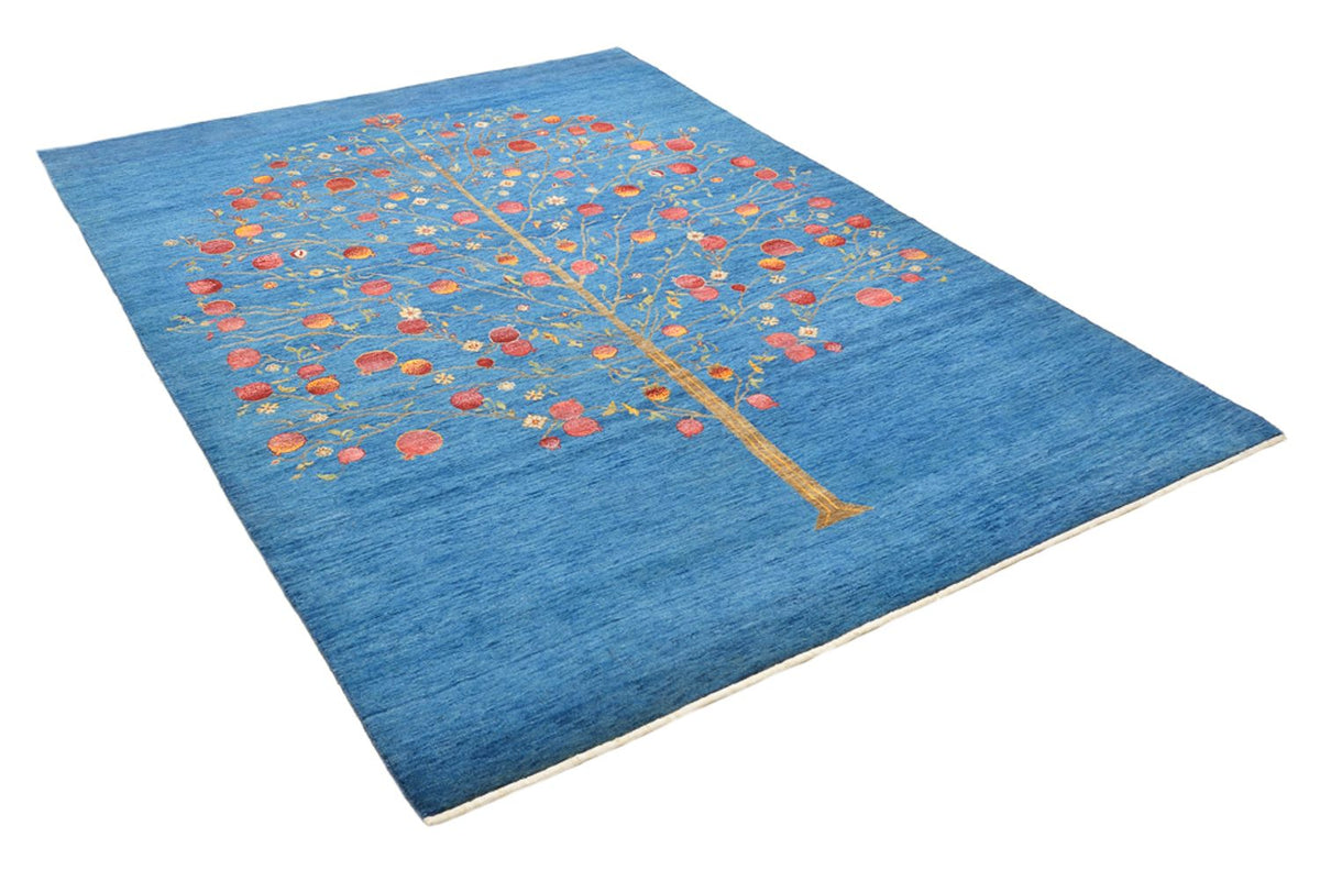 Gabbeh Teppich - Loribaft Indus - 243 x 177 cm - blau
