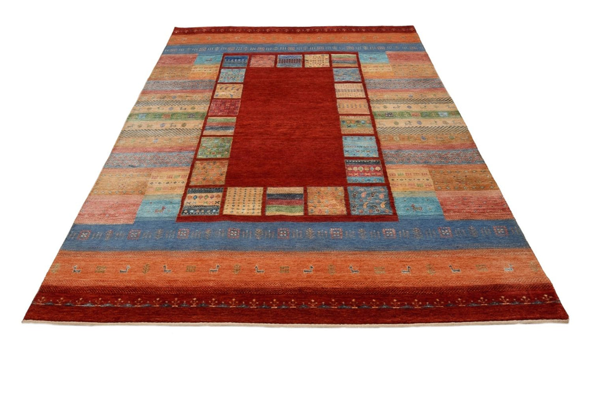 Gabbeh Teppich - Loribaft Indus - 299 x 203 cm - rot