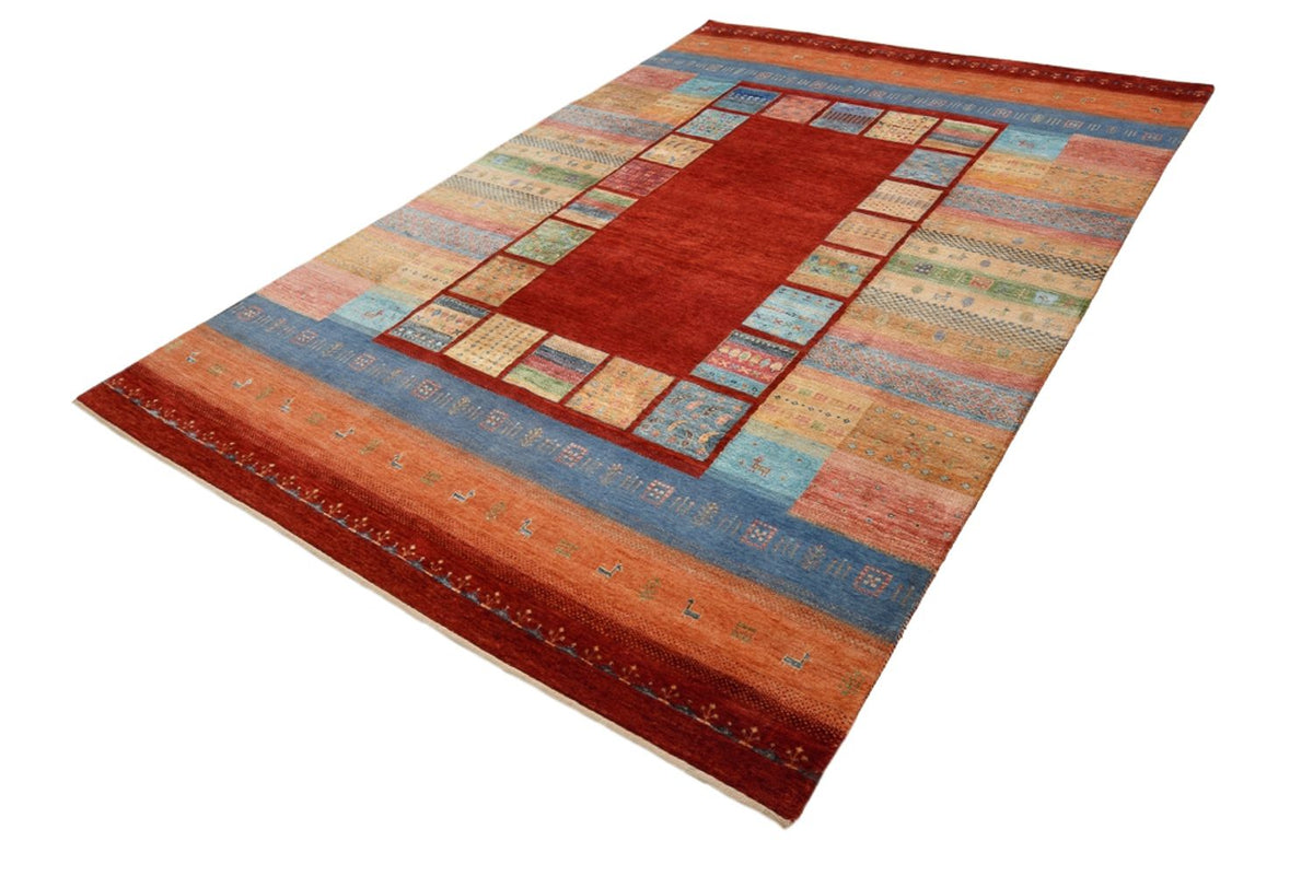 Gabbeh Teppich - Loribaft Indus - 299 x 203 cm - rot