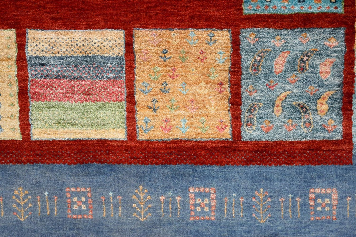 Gabbeh Teppich - Loribaft Indus - 299 x 203 cm - rot