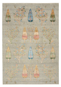 Gabbeh Teppich - Loribaft Indus - 295 x 206 cm - hellgrau