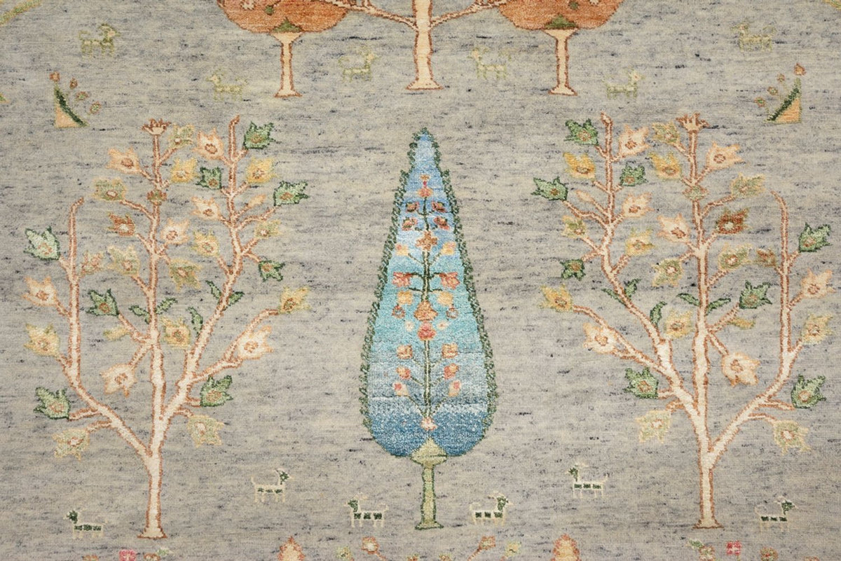 Gabbeh Teppich - Loribaft Indus - 204 x 155 cm - hellgrau