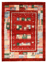 Gabbeh Teppich - Loribaft Indus - 239 x 177 cm - rot