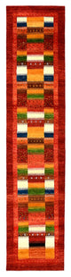 Läufer Gabbeh - Loribaft Indus - 386 x 83 cm - rot