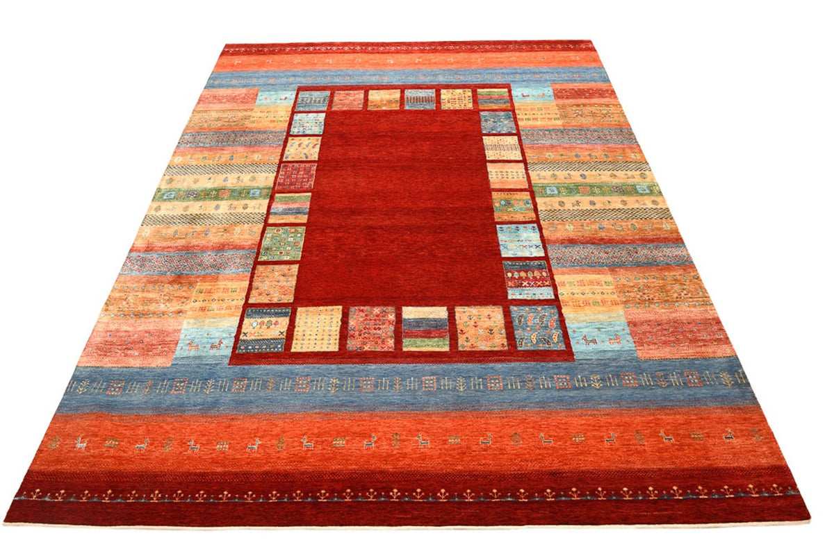 Gabbeh Teppich - Loribaft Indus - 336 x 250 cm - rot