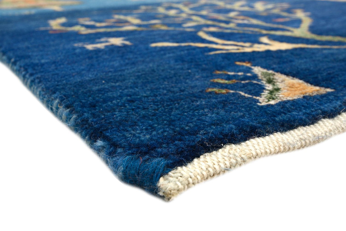 Gabbeh Teppich - Loribaft Indus - 203 x 155 cm - seeblau