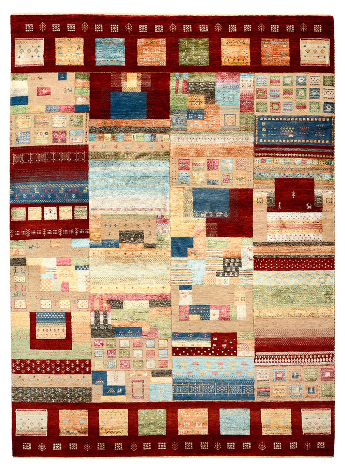 Gabbeh Teppich - Loribaft Indus - 240 x 178 cm - mehrfarbig