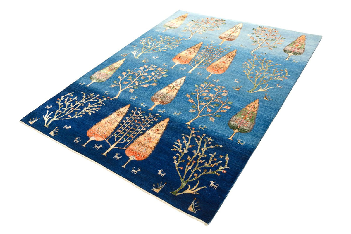 Gabbeh Teppich - Loribaft Indus - 247 x 173 cm - seeblau
