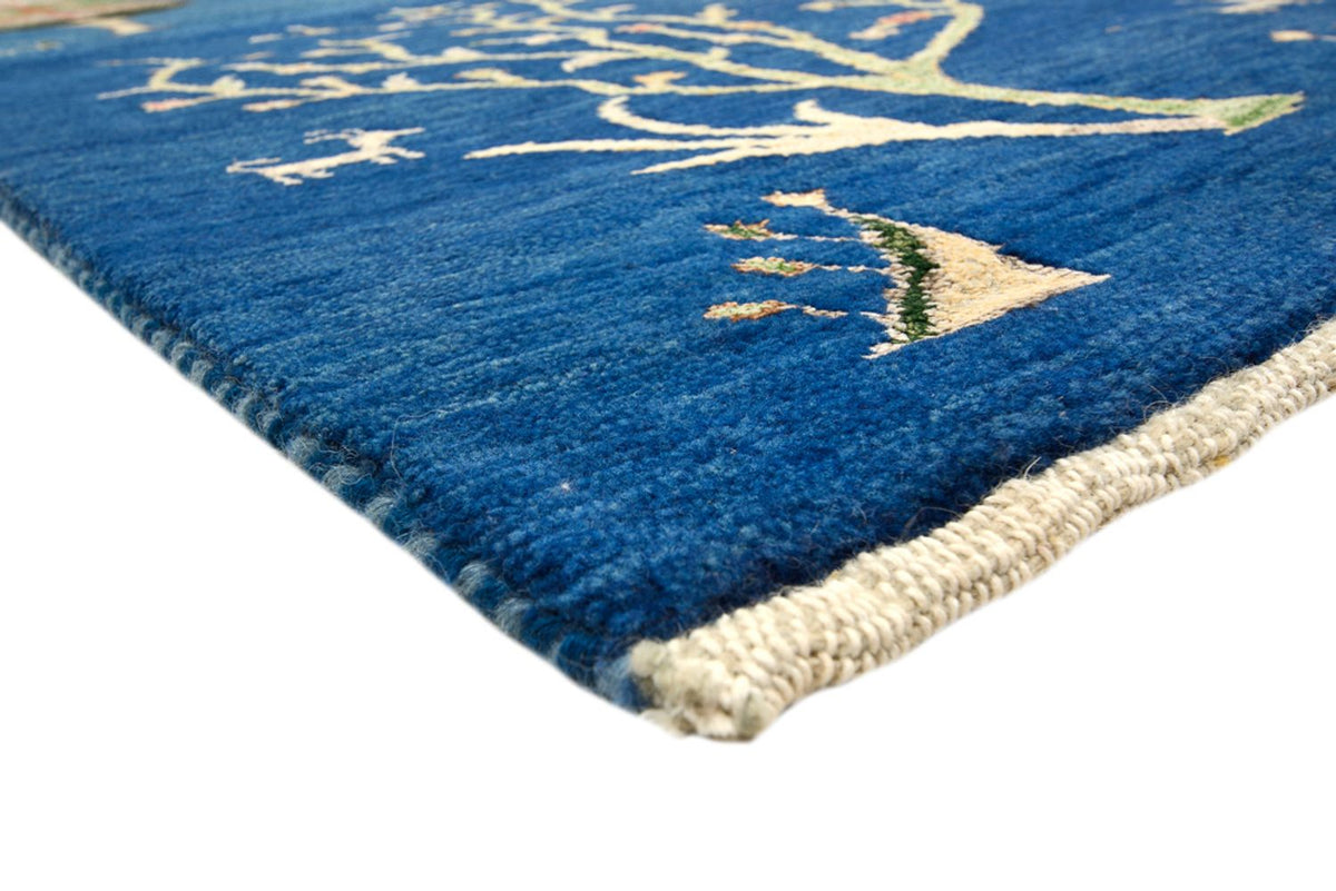 Gabbeh Teppich - Loribaft Indus - 247 x 173 cm - seeblau