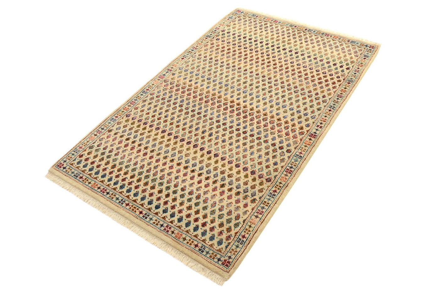 Designer Teppich - 153 x 96 cm - hellbeige