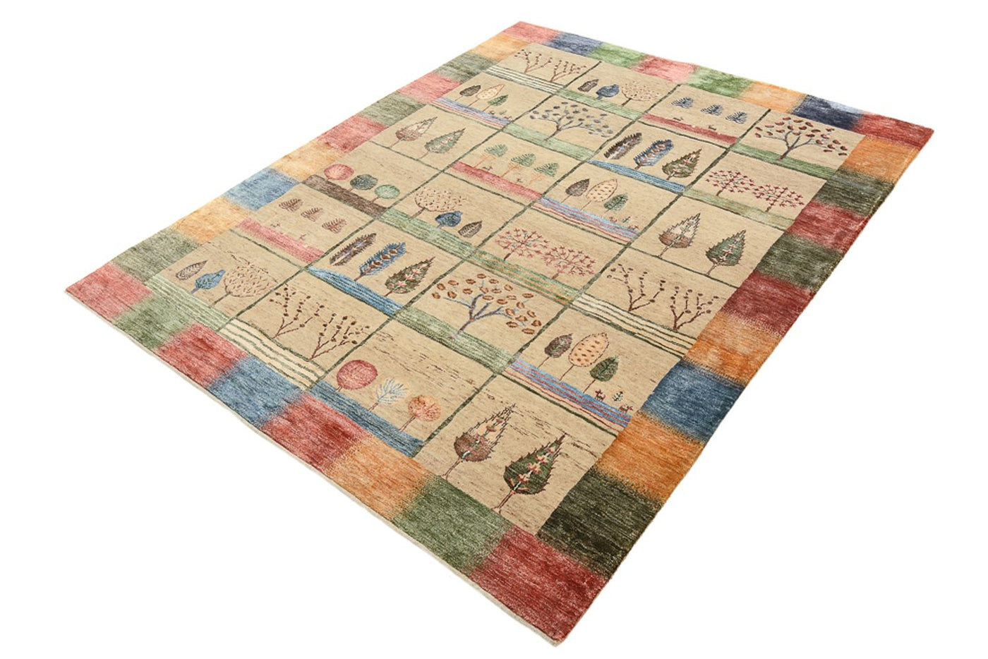 Gabbeh Teppich - Loribaft Indus - 201 x 157 cm - mehrfarbig