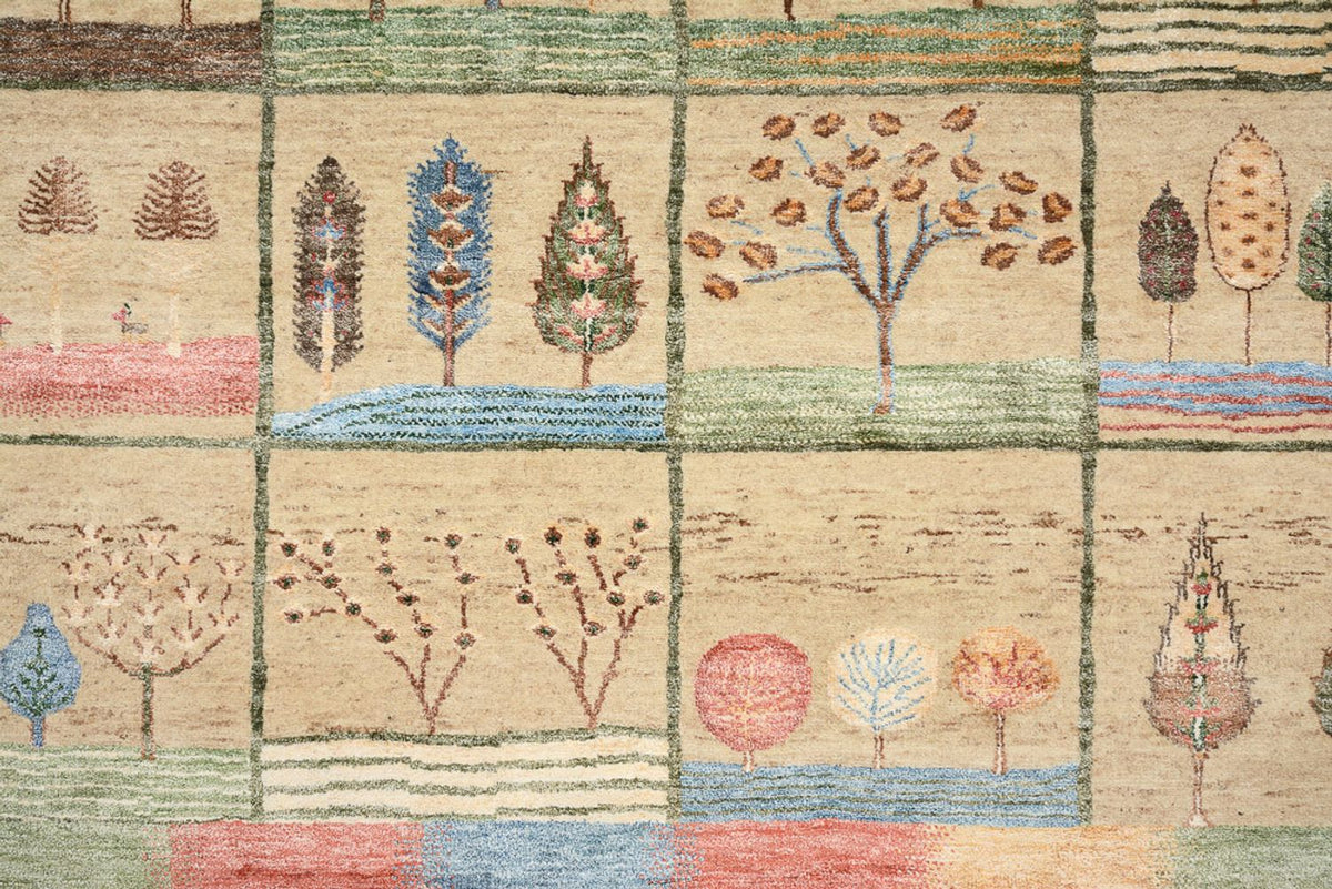 Gabbeh Teppich - Loribaft Indus - 201 x 157 cm - mehrfarbig