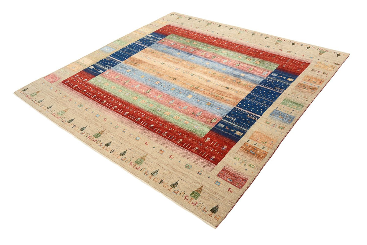 Indo Loribaft Teppich 203x203cm - Wollteppich
