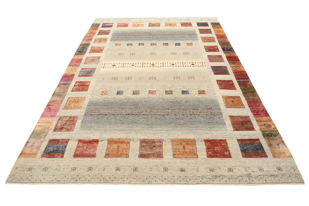 Gabbeh Teppich - Loribaft Indus - 301 x 207 cm - dunkelbeige