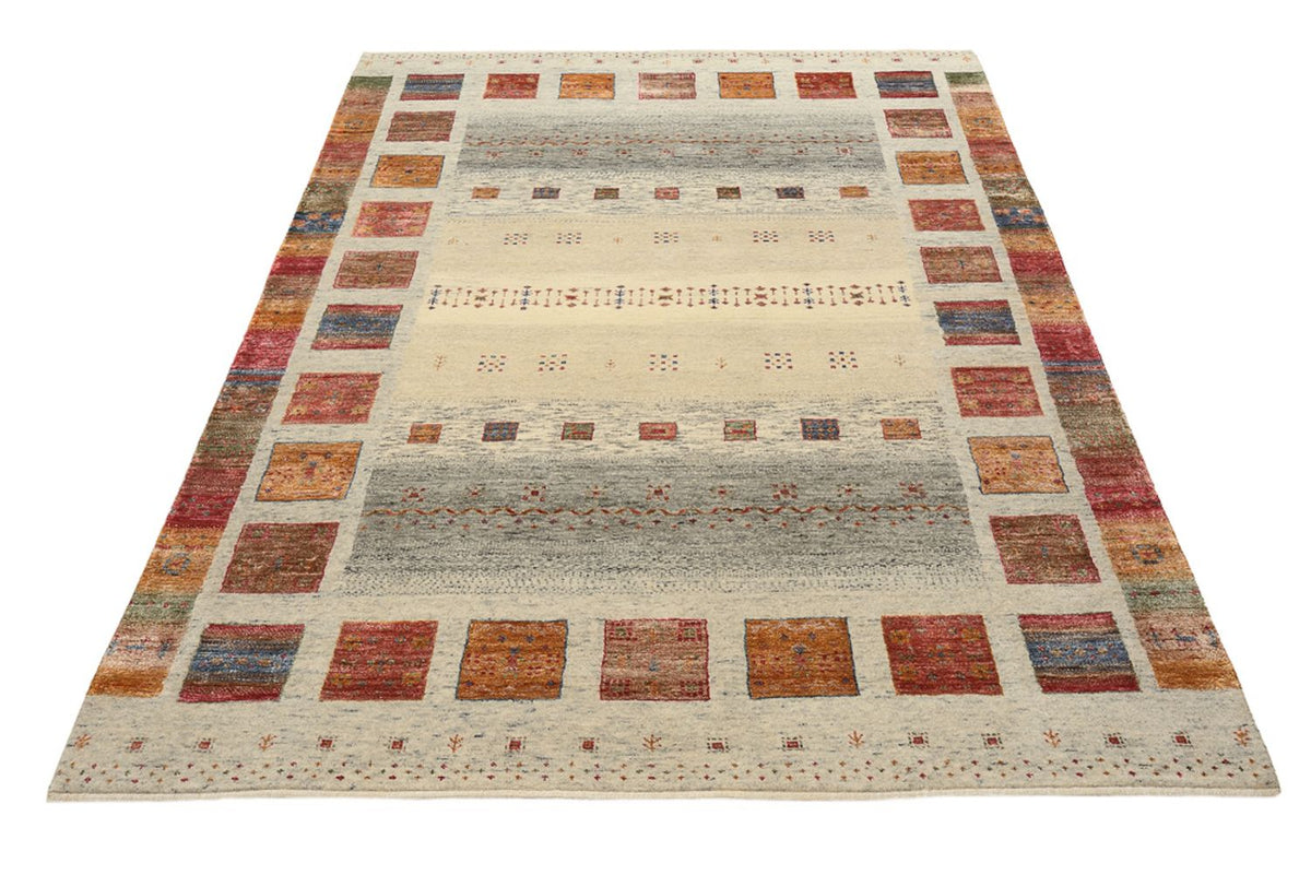 Gabbeh Teppich - Loribaft Indus - 205 x 154 cm - dunkelbeige