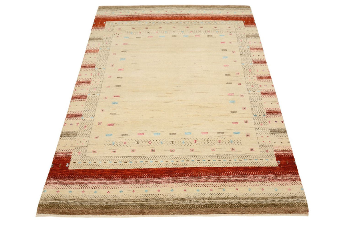 Gabbeh Teppich - Loribaft Indus - 152 x 106 cm - hellbeige