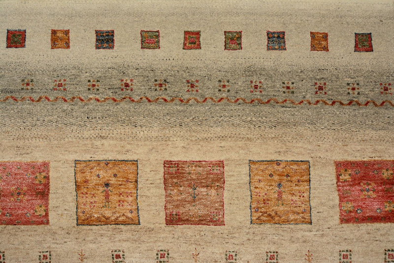 Gabbeh Teppich - Loribaft Indus quadratisch  - 205 x 203 cm - mehrfarbig