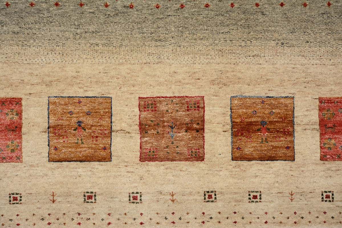 Gabbeh Teppich - Loribaft Indus - 302 x 206 cm - mehrfarbig