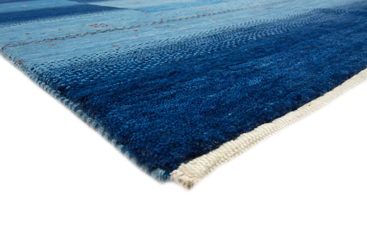 Gabbeh Teppich - Loribaft Indus - 299 x 250 cm - seeblau