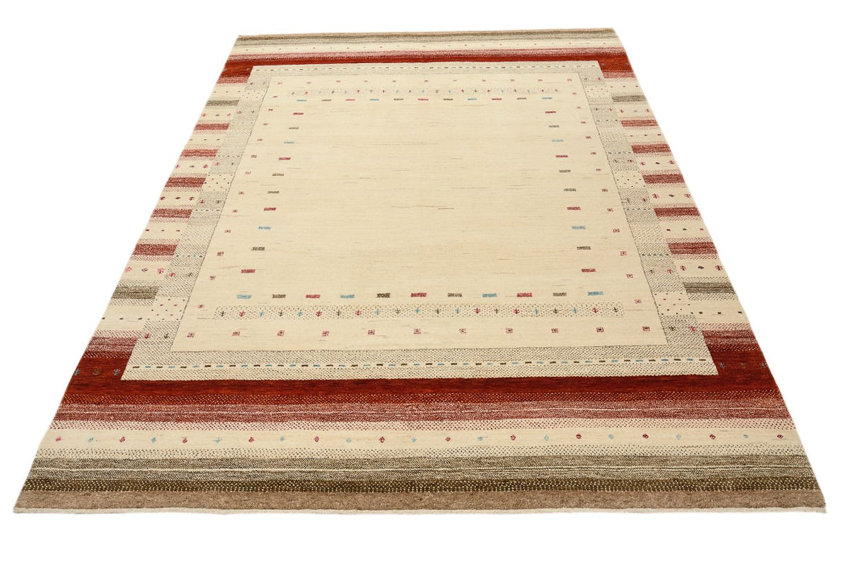 Gabbeh Teppich - Loribaft Indus - 229 x 174 cm - hellbeige