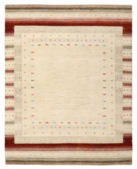 Gabbeh Teppich - Loribaft Indus - 199 x 158 cm - hellbeige