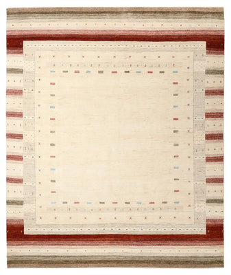 Gabbeh Teppich - Loribaft Indus - 300 x 254 cm - hellbeige