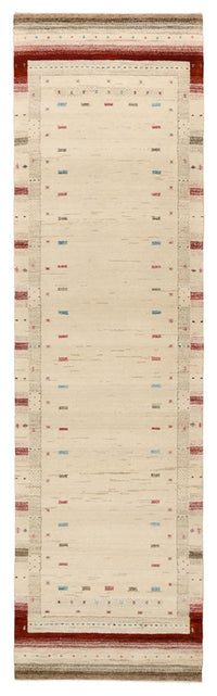 Läufer Gabbeh - Loribaft Indus - 298 x 83 cm - hellbeige