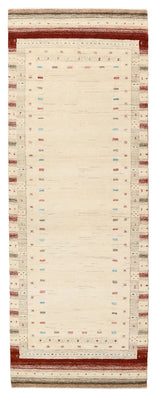 Läufer Gabbeh - Loribaft Indus - 243 x 84 cm - hellbeige