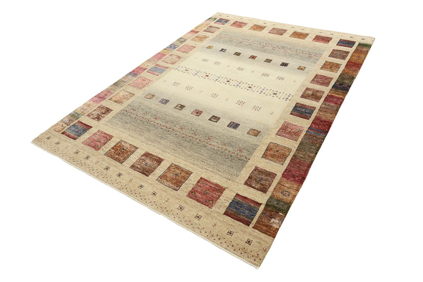 Gabbeh Teppich - Loribaft Indus - 244 x 172 cm - mehrfarbig
