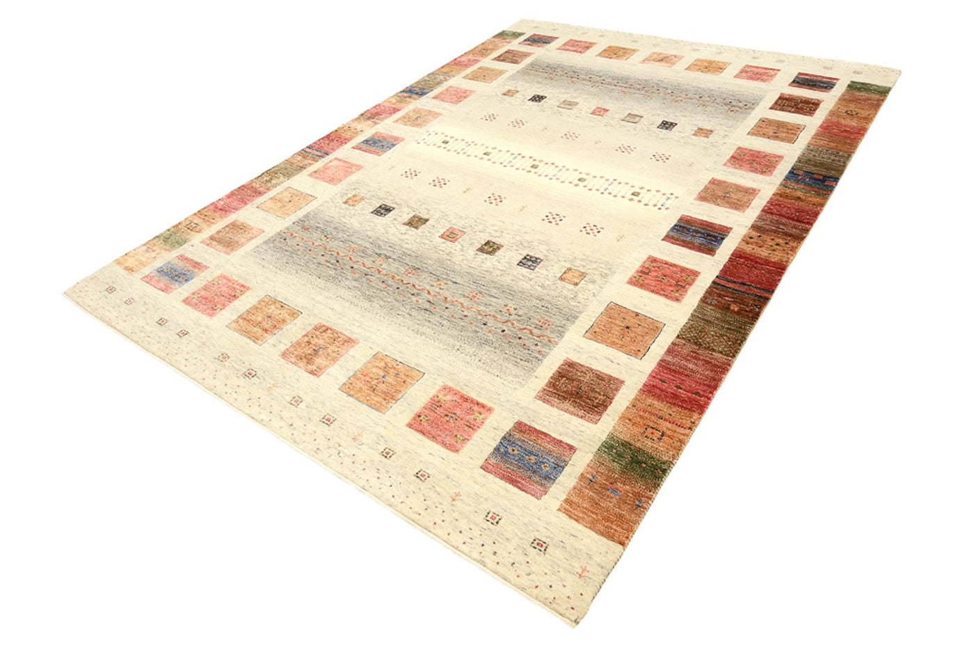 Gabbeh Teppich - Loribaft Indus - 302 x 206 cm - mehrfarbig