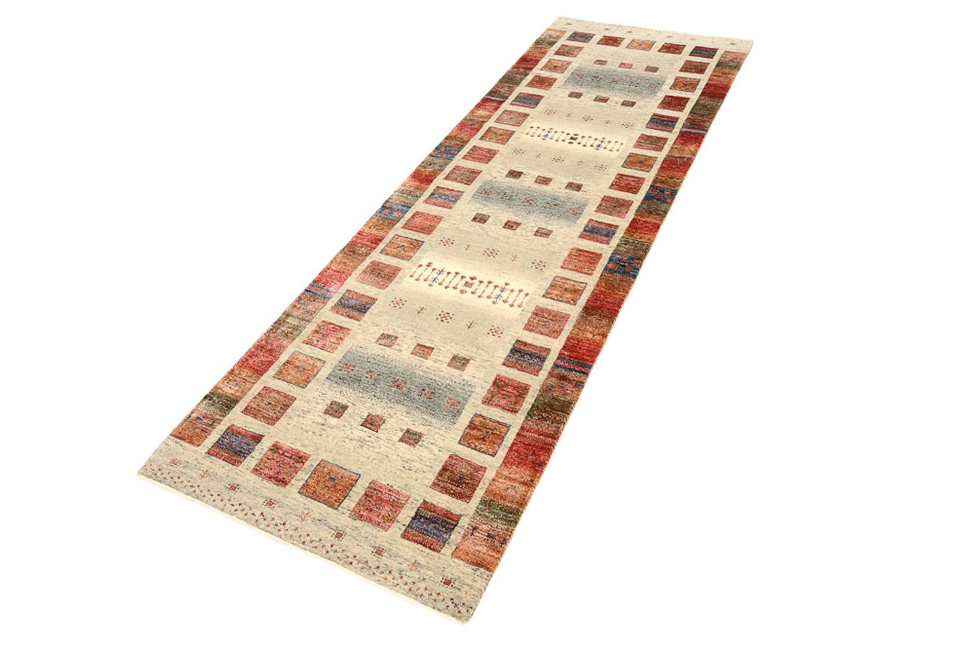 Läufer Gabbeh - Loribaft Indus - 247 x 82 cm - mehrfarbig