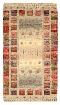Gabbeh Teppich - Loribaft Indus - 139 x 76 cm - mehrfarbig