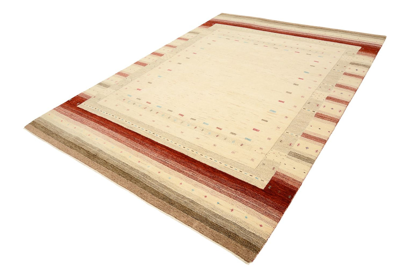 Gabbeh Teppich - Loribaft Indus - 299 x 210 cm - hellbeige