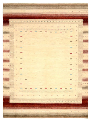 Gabbeh Teppich - Loribaft Indus - 342 x 254 cm - hellbeige