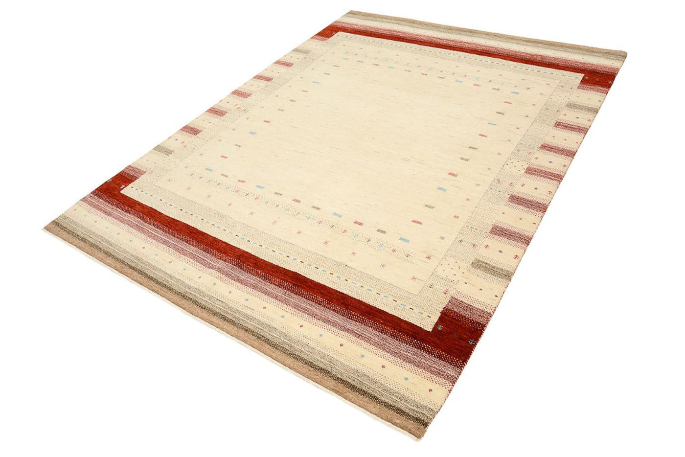 Gabbeh Teppich - Loribaft Indus - 238 x 174 cm - hellbeige