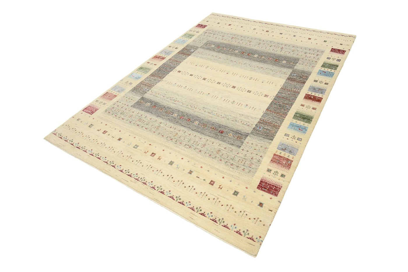 Gabbeh Teppich - Loribaft Indus - 243 x 171 cm - mehrfarbig