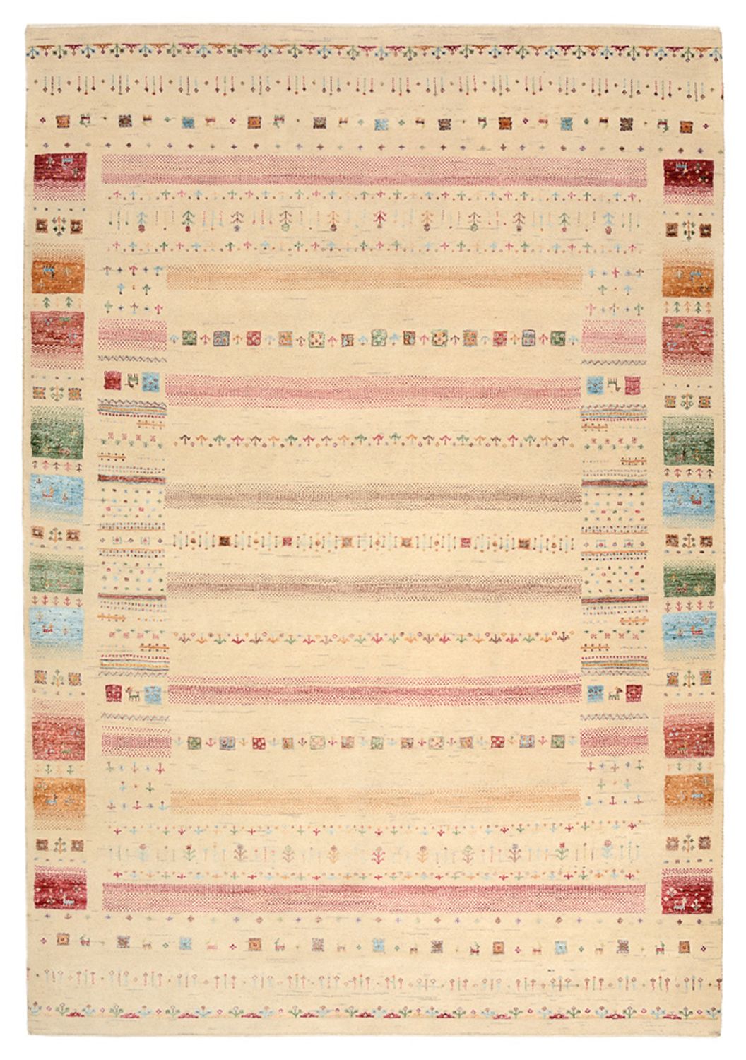 Gabbeh Teppich - Loribaft Indus - 246 x 171 cm - mehrfarbig